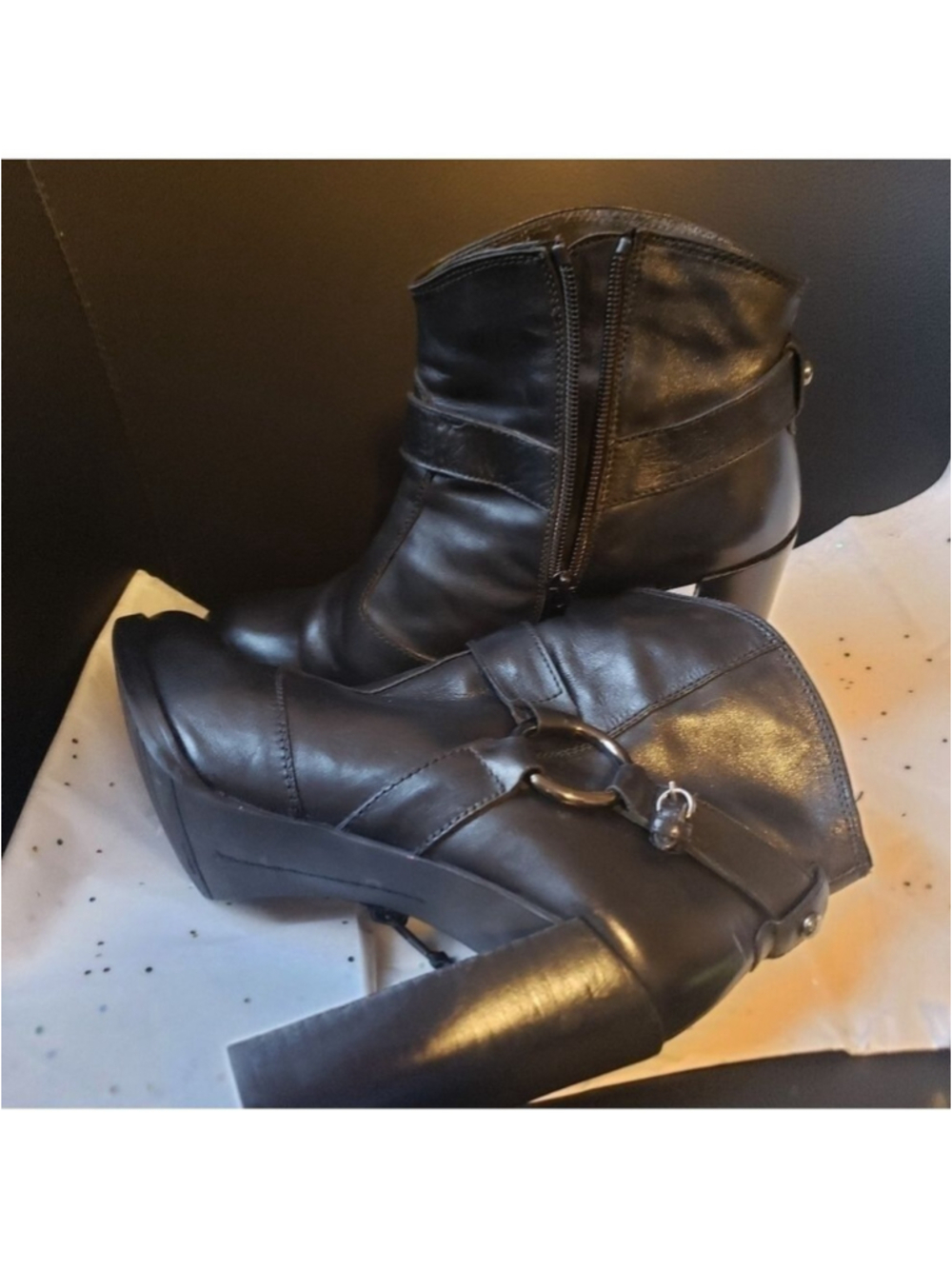 HP. Stuart Weitzman Leather Bootie - Picture 9 of 16